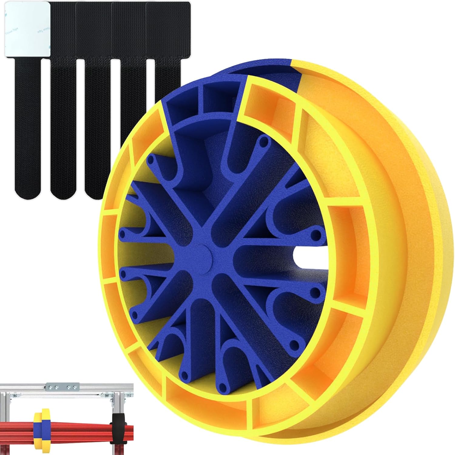 Wire Comb 1 Pack, Cable Organizer Tools, Cable Tidy Management for Ethernet Networking Cables, Cat6A, Ca7 or Other Wires Up to 1/4" in Diameter, Comes with 5 Magic Strip Ties to fix Cables.
