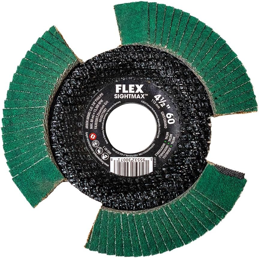 FLEX 4-1/2-inch 60 Grit SightMAX Flap Disc, Type 29 - FA302002