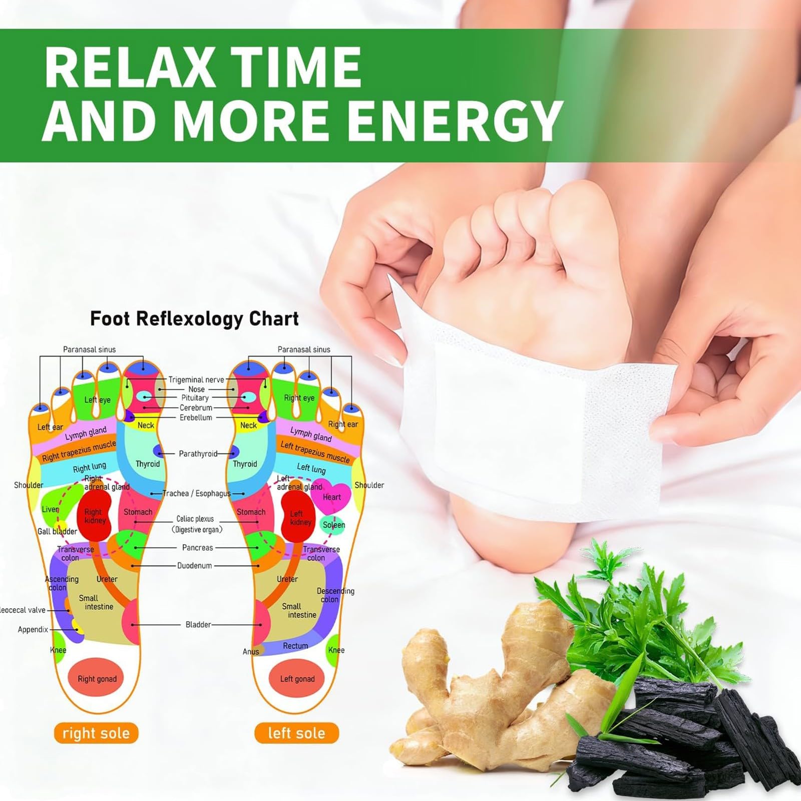 30 Piezas Parches Detox para Pies, Detox Foot Patch,Parches Pies Desintoxicantes,Naturales Bambu Ajenjo Parche Desintoxicacion,Eliminar Toxinas del Cuerpo,Alivio Dolor y Estrés Mejorar el Sueño