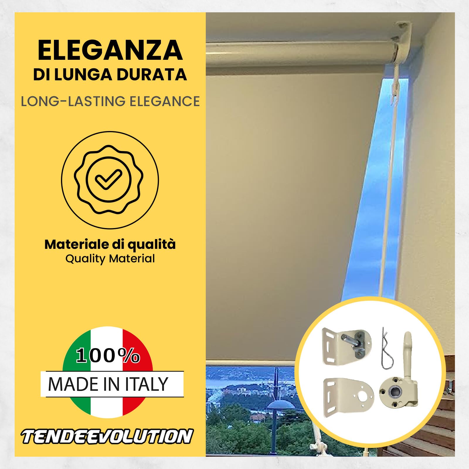 COPPIA BRACCETTI PER TENDA DA SOLE A CADUTA lunghezza cm. 50