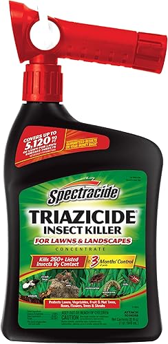 Spectracide Triazicida insecticida concentrado para césped y paisajes (listo para rociar), protege césped, verduras, árboles frutales y de nueces,