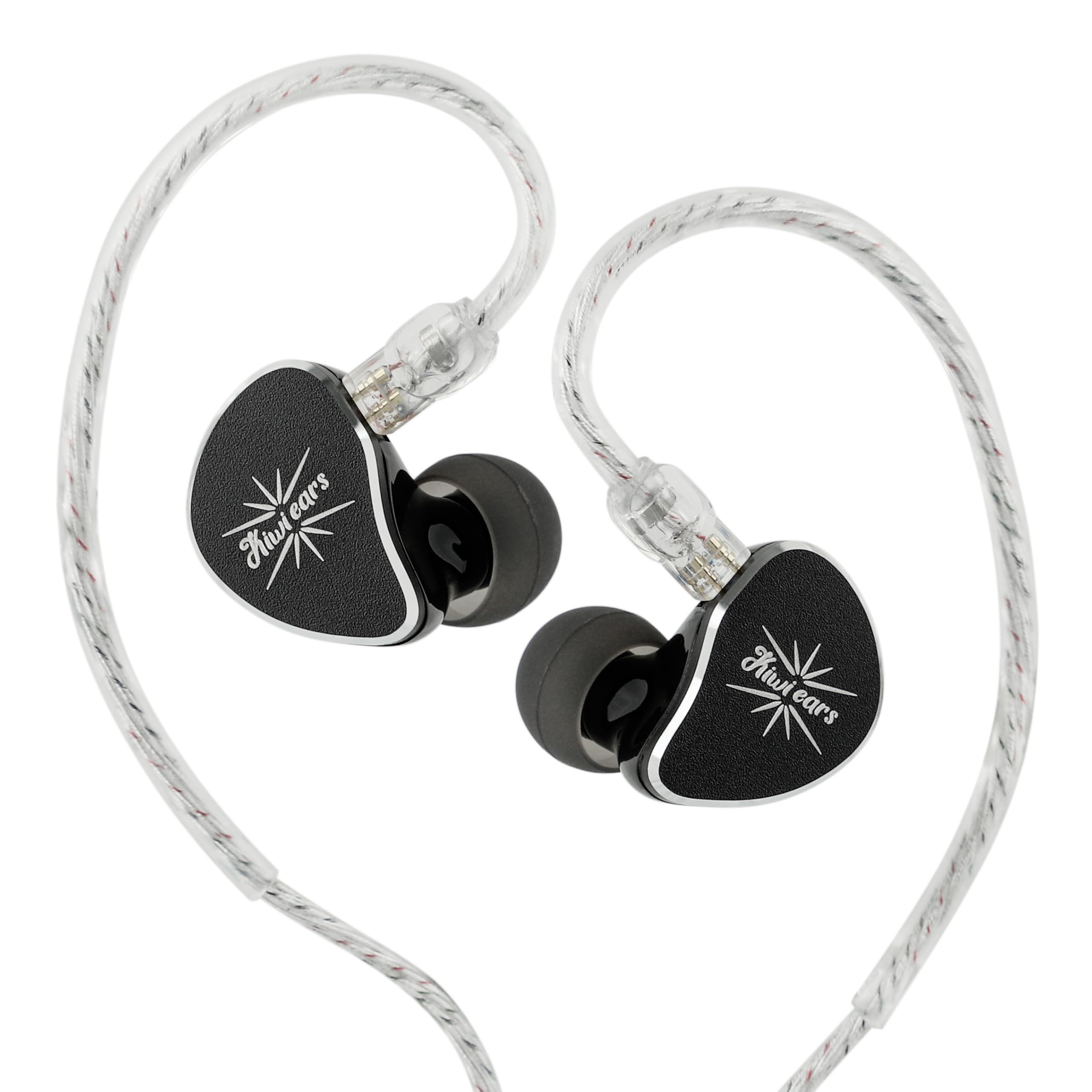 Kiwi Ears Belle - Monitor intrauditivo, 10 mm, DLC de diafragma, auriculares con cable de alta fidelidad con cable desmontable chapado en plata de 2 pines para juegos audiófilos (con