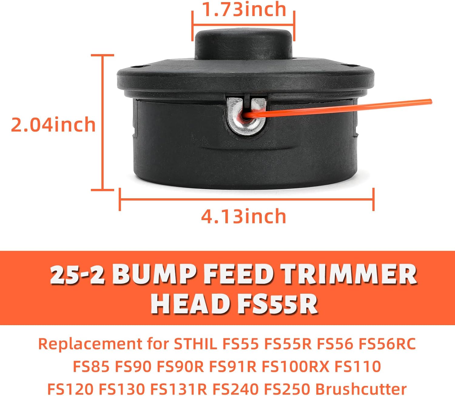 3 Pack 25-2 Bump Feed Trimmer Head FS55R Trimmer Head for Stihl FS90 FS90R FS55 FS 55R FS56 FS56RC FS70 FS70R FS80 FS85 FS100RX FS110 FS111RX FS120 FS130 FS131 FS240 Replaces 4002 710 2191