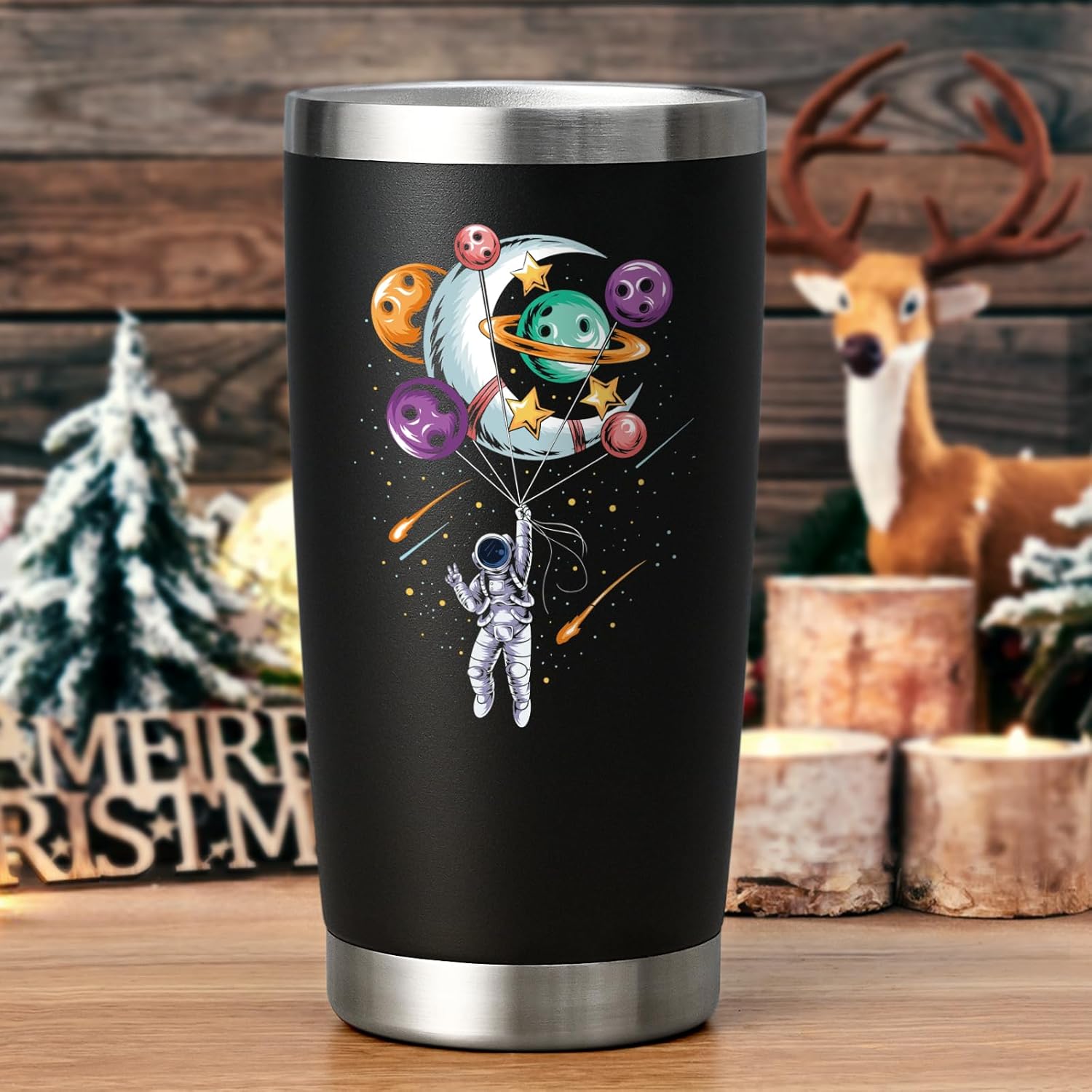 Lifecapido Astronomy Gifts, Space Gifts, Astronaut 20oz Insulated Tumbler, Astronomy Space Astronauts Birthday Christmas Gift for Men - Image 6