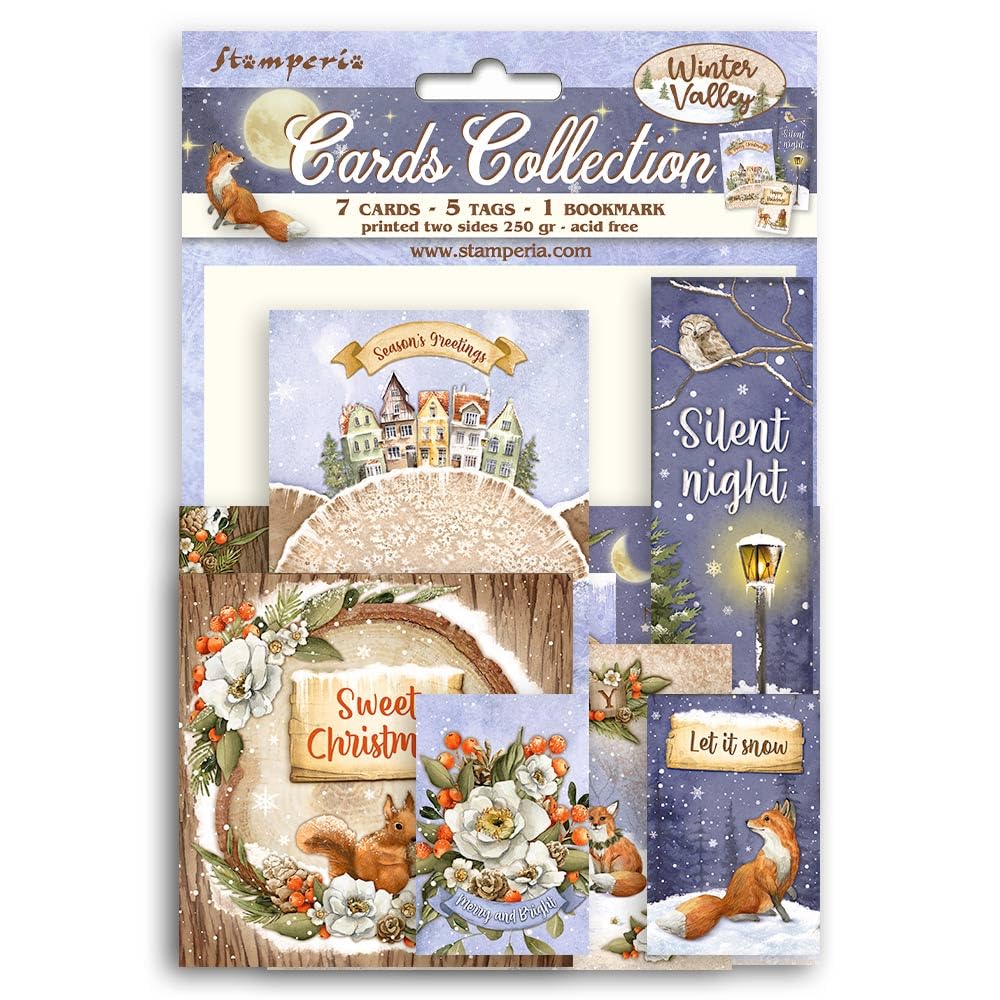Stamperia Cards Collection Winter Valley