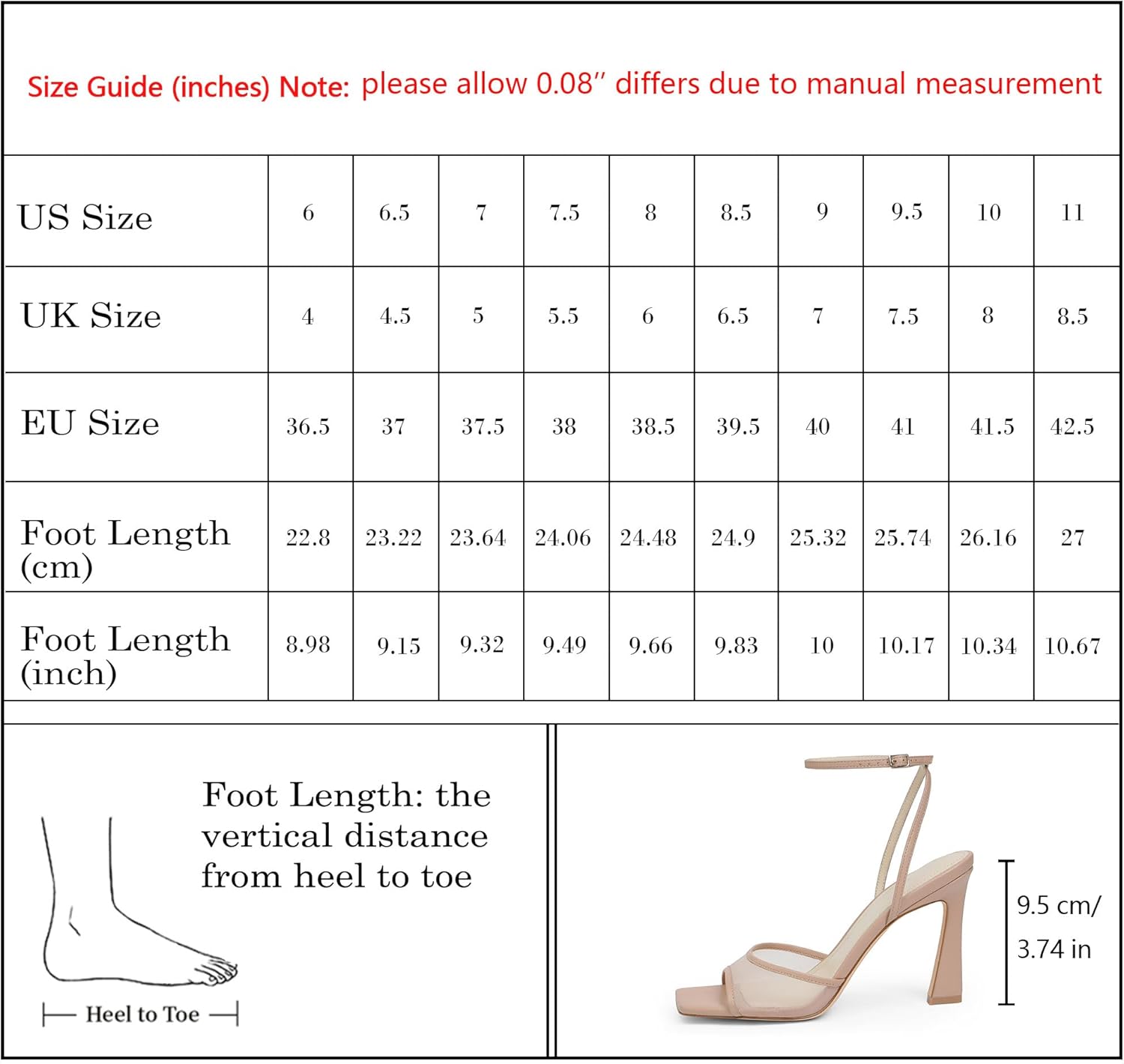 Strappy Heels for Women Heeled Sandals Square Toe Heel Ankle Strap Stiletto Mesh High Heels Dress Shoes - Image 7