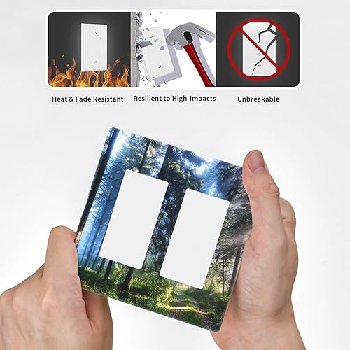 Vista 87 de Placa de pared con interruptor de luz de doble interruptor de pared para niños, diseño de dinosaurio, galaxia, espacio exterior, planeta, nebulosa