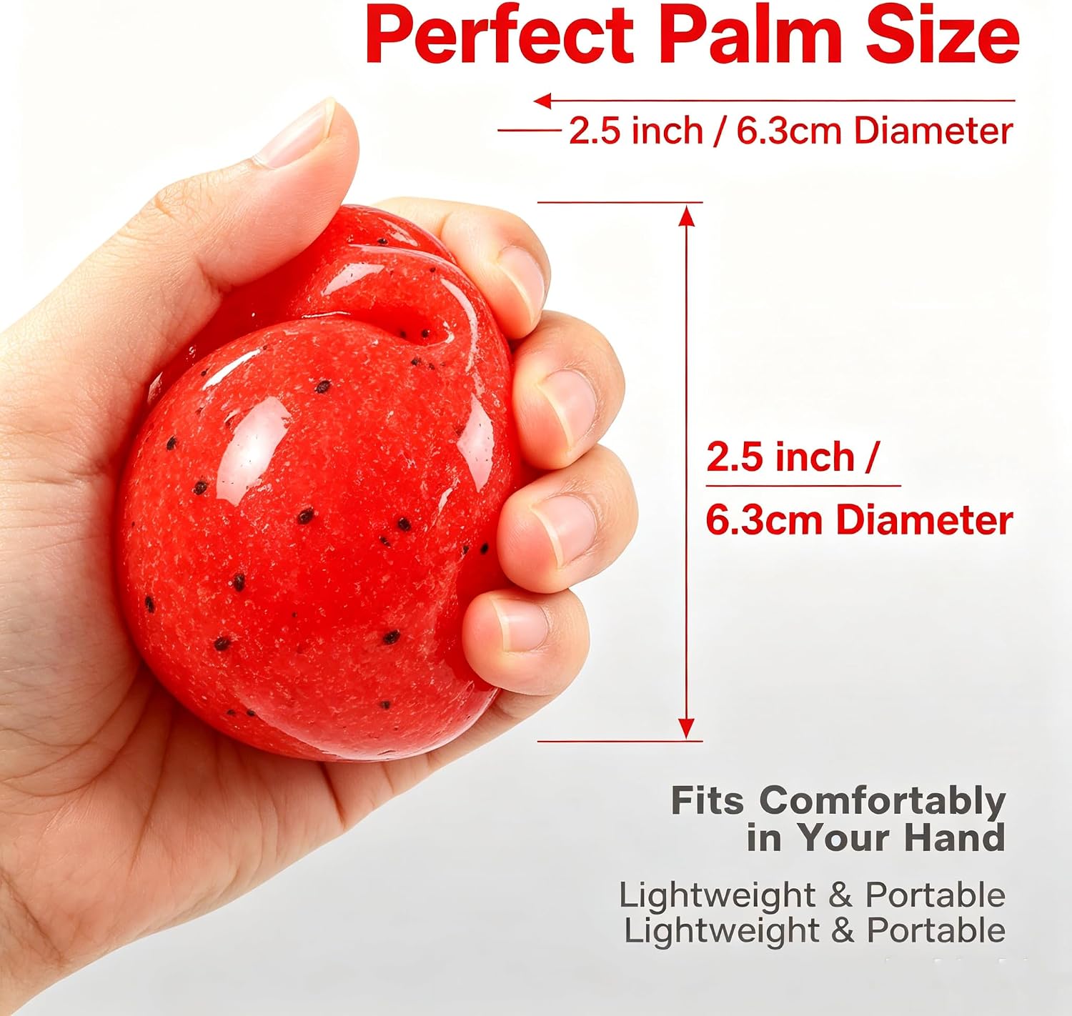 Slushy Watermelon Squishy,Realistic Watermelon Fruit Slush Stress Ball for Party Favor Gift，Office Desk and Family Focus Enhancement