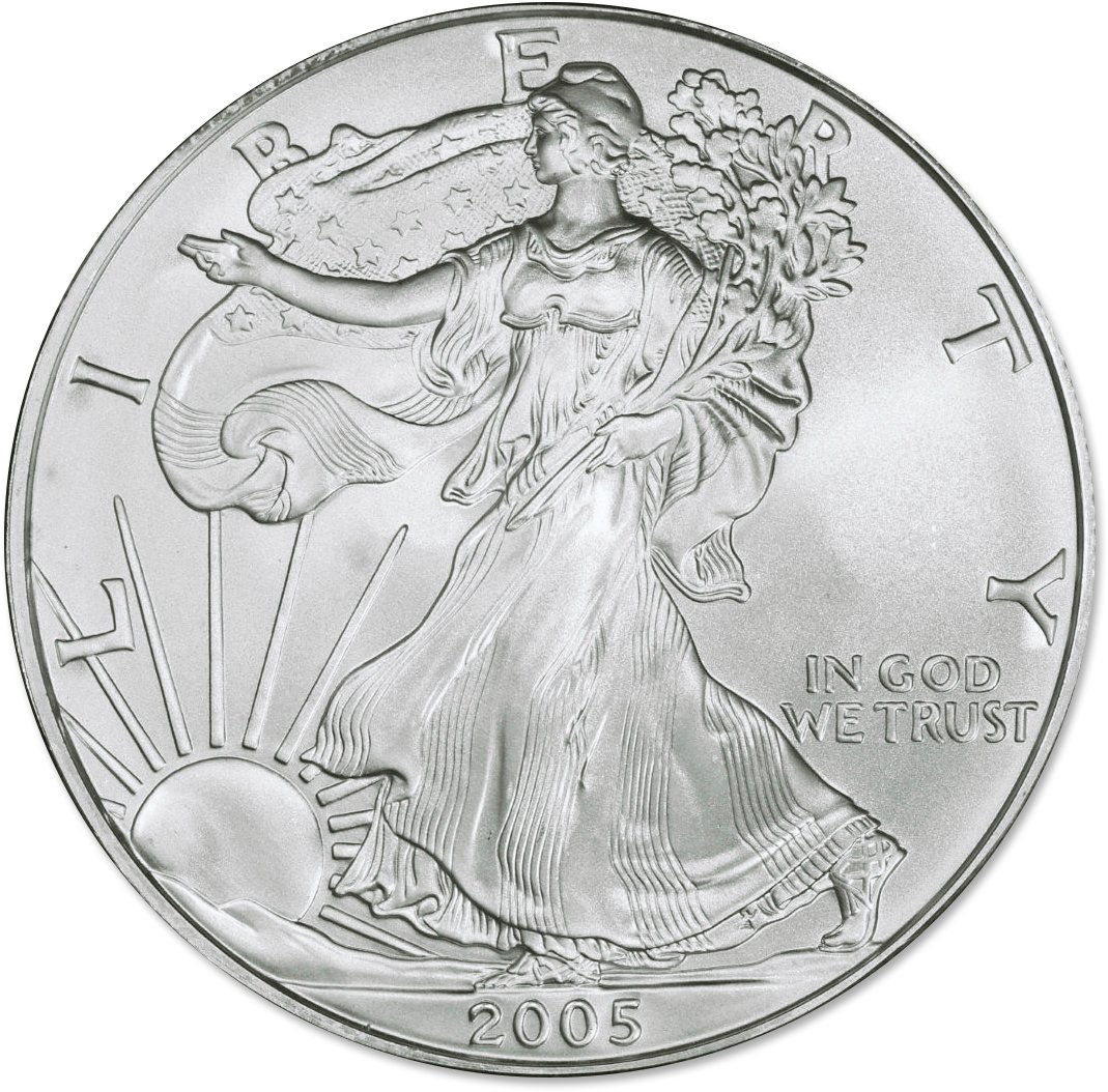 2005 American Silver Eagle .999 Fine Silver Dollar Uncirculated US