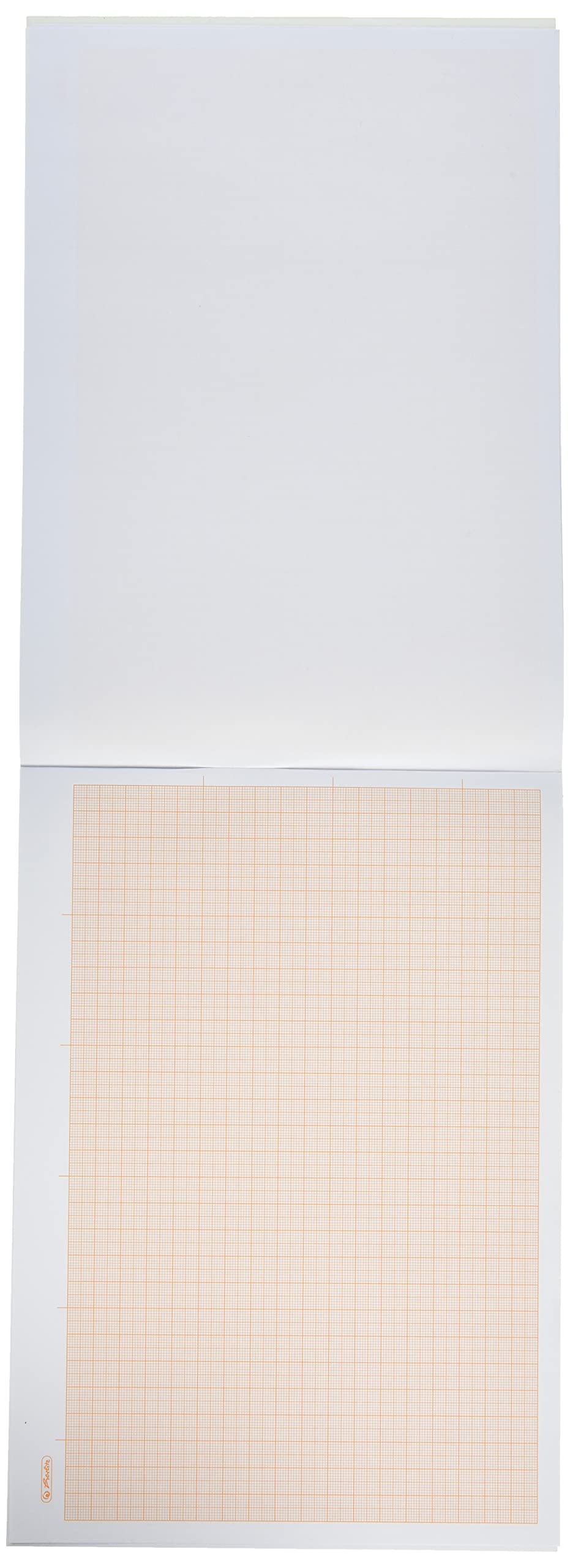 HERLITZ 2 Stück DIN A4 80g/m2 25f Millimeterpapier