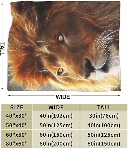 Miniatura 6 de LWDZLHD Manta de franela de león para adultos, ligera, súper suave, manta decorativa como colcha, manta cálida y esponjosa para sala de estar, sofá