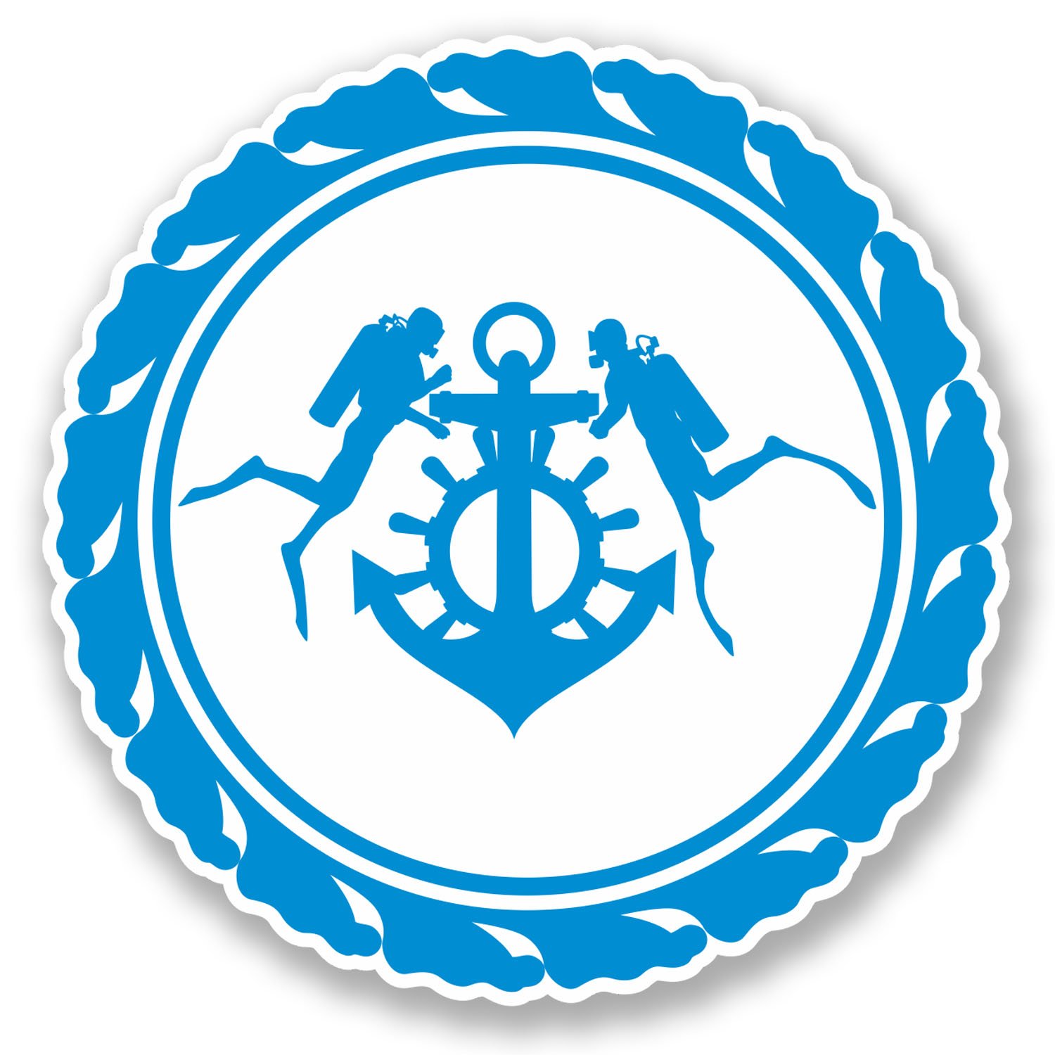 2 x Scuba Diving Vinyl Stickers Dive Diver Nautical Bike Laptop Gift Water #4490 (10cm x 10cm)