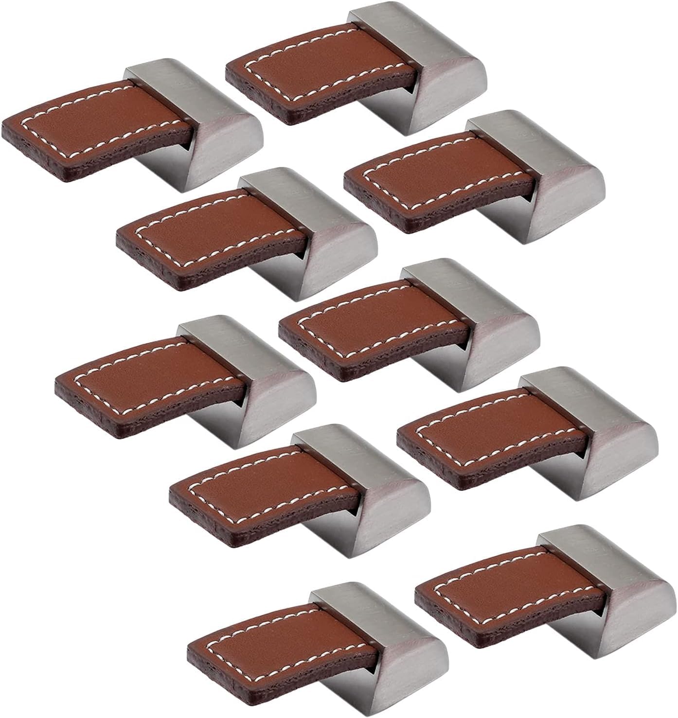 Kuayeocf 10Pcs Drawers Pull Modern Cabinet Kitchen Handles Pulls Knobs For Door Cabinets Wardrobe(,Single Hole)