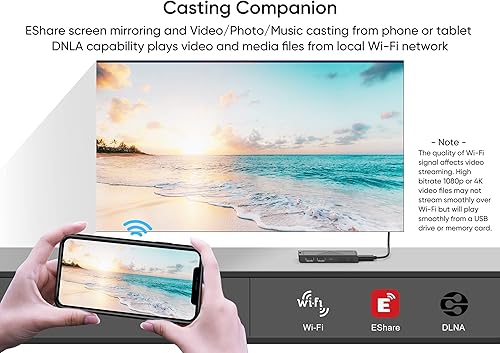 Miniatura 3 de NEUMI Atom Cast 4K UHD Dongle Stick reproductor multimedia digital, pantalla Wi-Fi duplicación de vídeofotofundición de música y transmisión