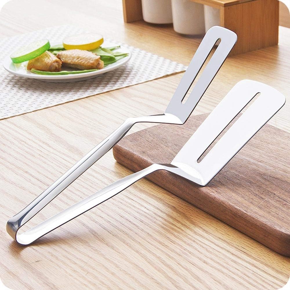 Stainless Steel Barbecue Tongs, Steak Shovel, Fish, Bread, Kitchen Food
