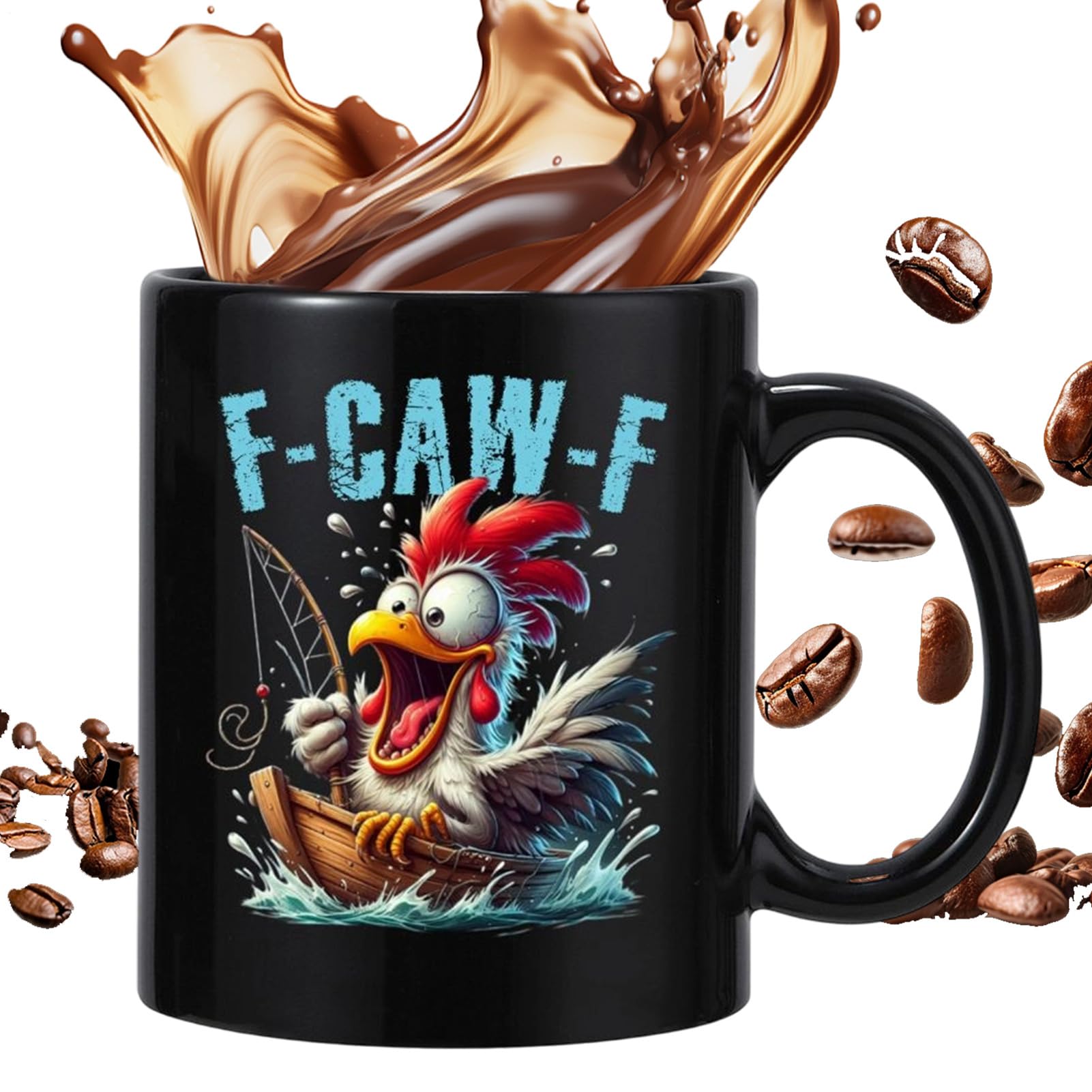 Taza de café de gallo ideal para desayunos familiares y el trabajo diario