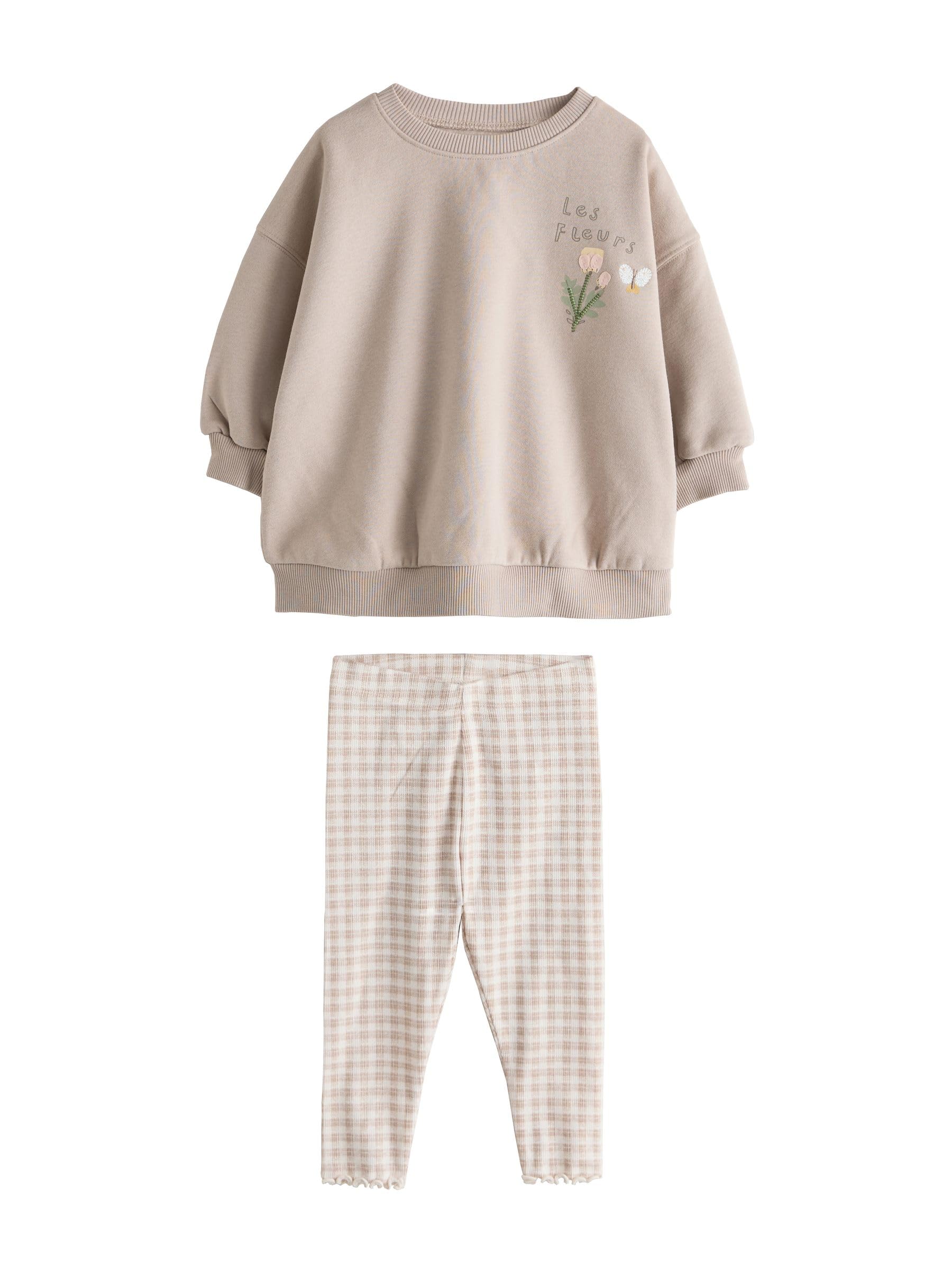 NEXT Mädchen Set aus Sweatshirt und Leggings, 2er-Pack