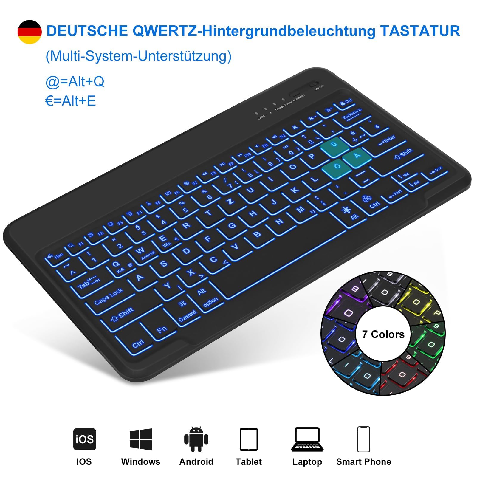 Bluetooth Tastaturhülle Für Samsung Galaxy Tab S10 Ultra/S9 Ultra 14,6 Zoll – AZERTY Französisch, Magnetisch, Mit S-Pen-Halter