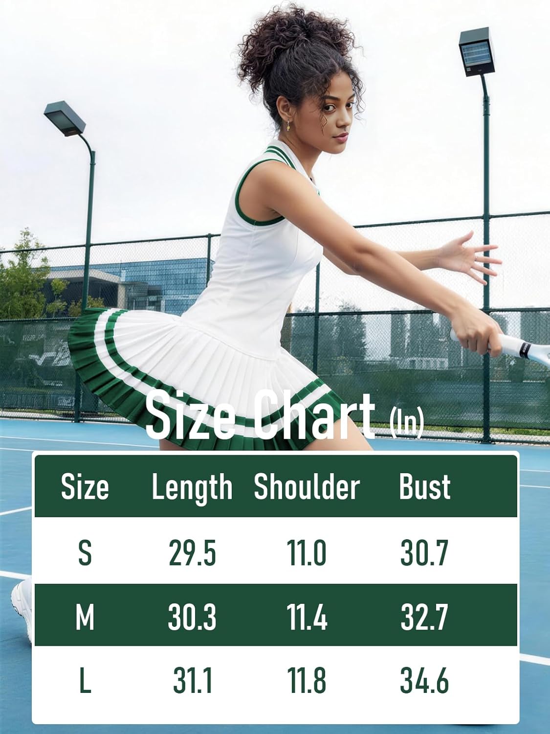 Outfeel Women's Golf Tennis Pickleball Dress Sleeveless, Built-in Bra & Inner Shorts Pockets,Pleated Athletic Workout Dress