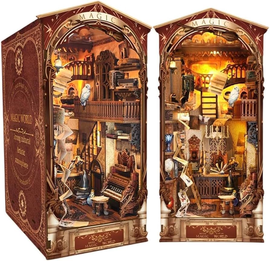 Amazon | ブックヌークキット、DIYミニチュアドールハウスブックヌーク