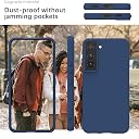 YATWIN Silicone Back Case for Samsung Galaxy S22, Soft-Touch Phone Back Cover for Samsung Galaxy S22 - Dark Blue gallery image