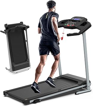 Home Foldable Treadmill with Incline 265 lbs Weight Capacity, Foldable with 3 Levels Incline, 0.5-7.5mph, 2.5HP Quite Portable Treadmill for Home and Office Small Space Black