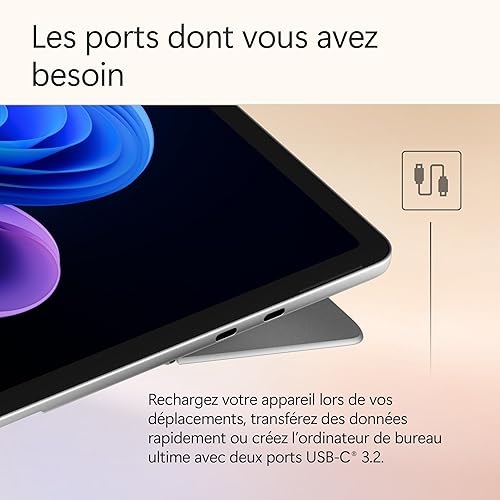 Microsoft Surface Pro | Copilot+ PC | 12” LCD Touchscreen | Snapdragon® X Plus | 16GB Memory | 256GB SSD | Latest Model, 1st Edition | Platinum - 7