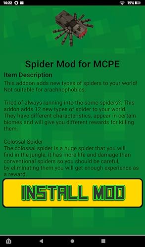 Spider Mod for MCPE