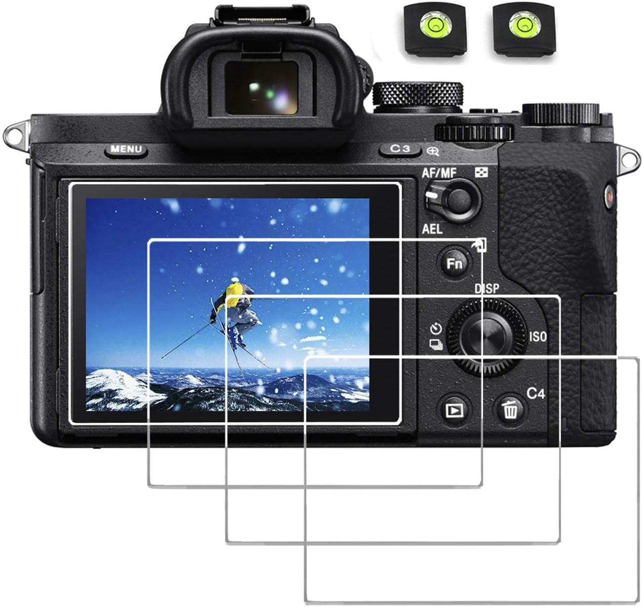 Copriscarpe Con Livella Pellicola Protettiva Vetro Temperato Per Sony A7C II, A6700, A7CR - 3 2 Pezzi, Anti-Graffio Sony Alpha A7c Ii - Foto 12