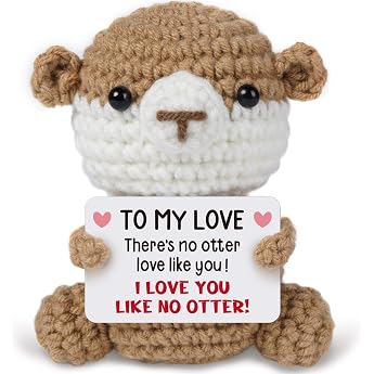 I Love You Gifts for Women Men Anniversary Gift for Him Her Partner Gifts for Couples Girlfriend Boyfriend Valentine's Day Gift Wedding Anniversary Pocket Hug Otter