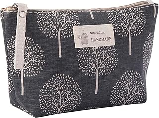 Trousse per cosmetici, in tela, capiente, pochette per monete e cosmetici, organizer multifunzione, fatta a mano, per donne