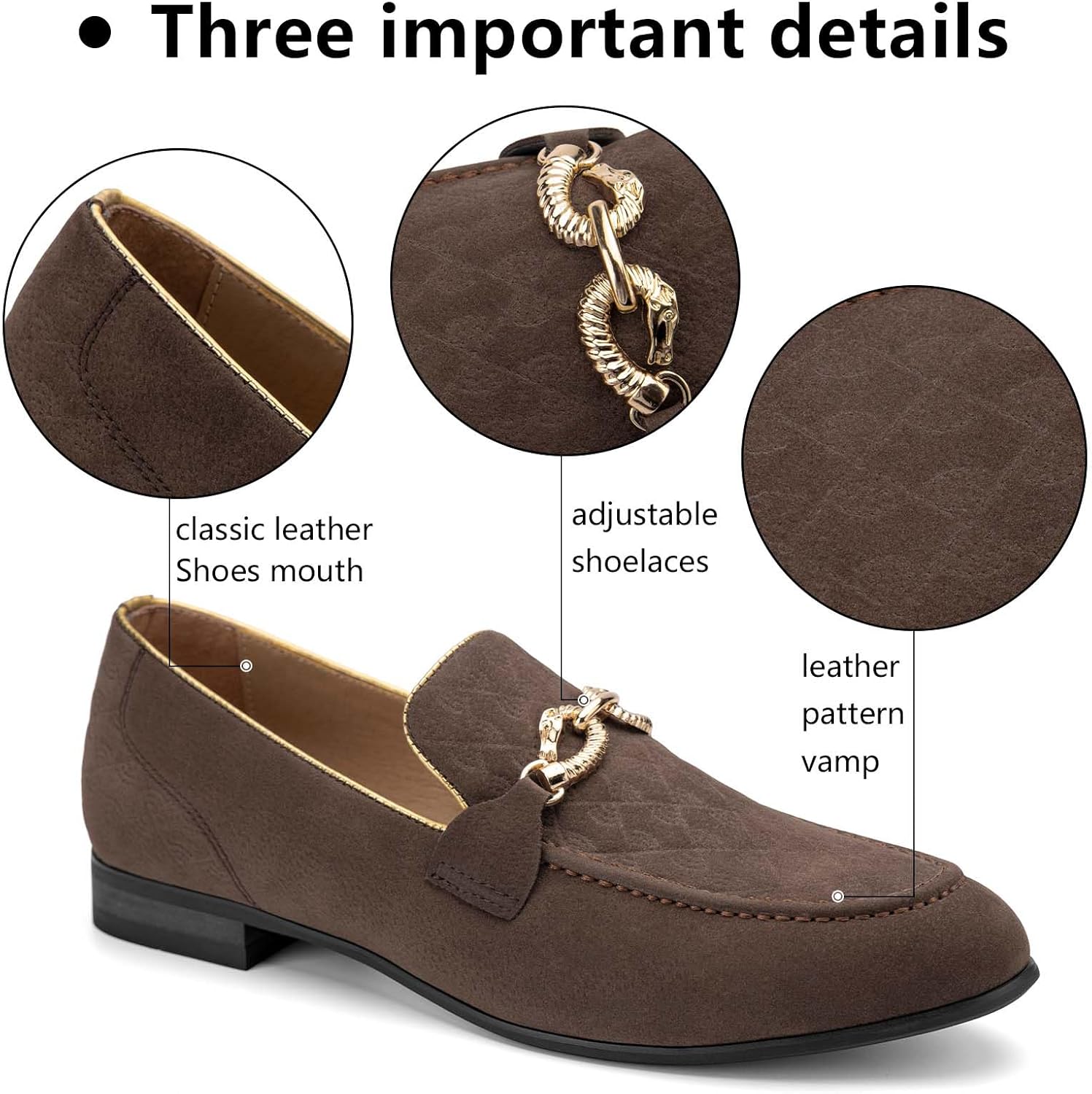 Meijiana Men's Fashion Classic Faux Leather Loafers and Weeding Dress Shoes for Men - Image 4