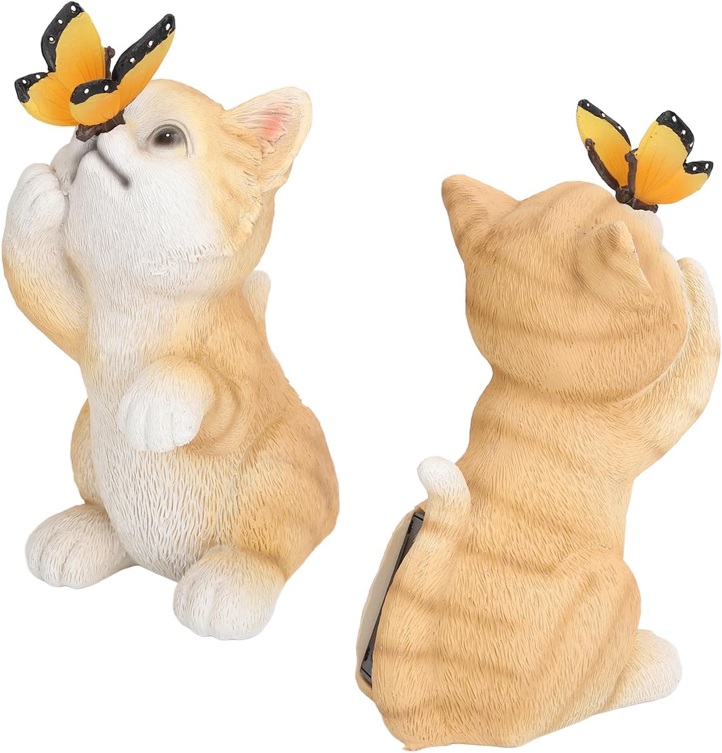 CCYLEZ Light Cat Garden Ornament, Light Cat Outdoor Decor Decorative Solar Powered 600mAh Adorable Exquisite for Yard for Lawn