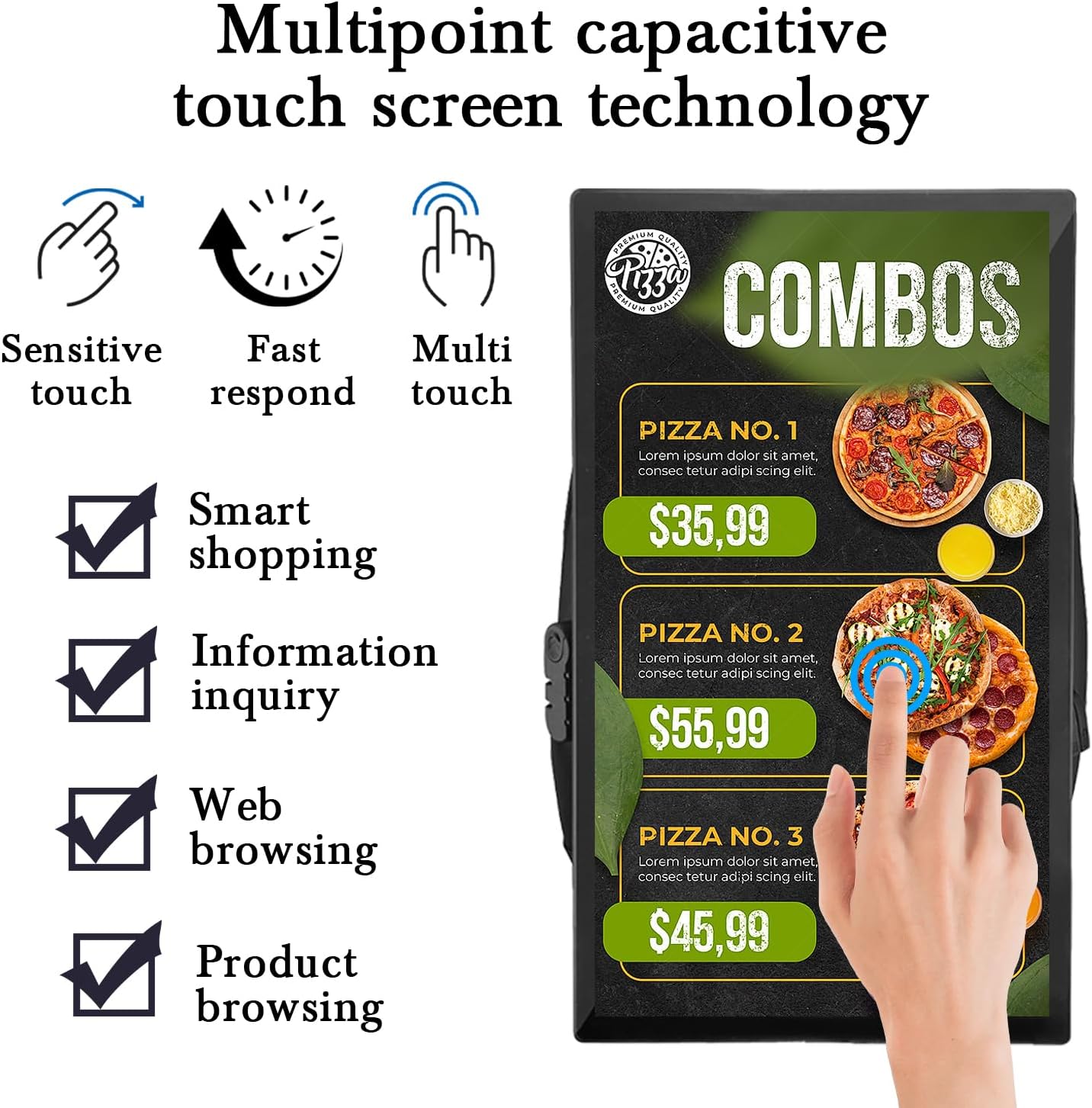27 In Touch Advertising Digital Backpack with 2K LCD Backpack Screen Support Usb/App Remote Input Android 11 4G+32G