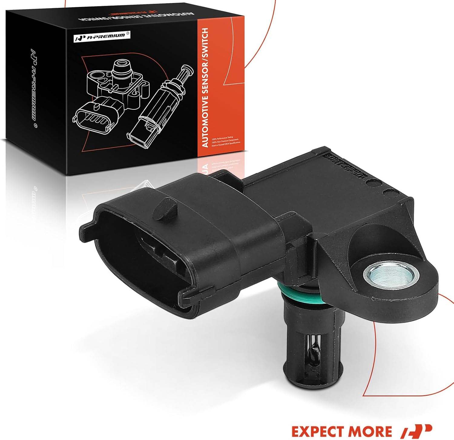 A-Premium Manifold Pressure (MAP) Sensor Replacement for Volvo FH/FM/FMX/NH 2009-2016 Bus 2009-2013 Truck D11/D13