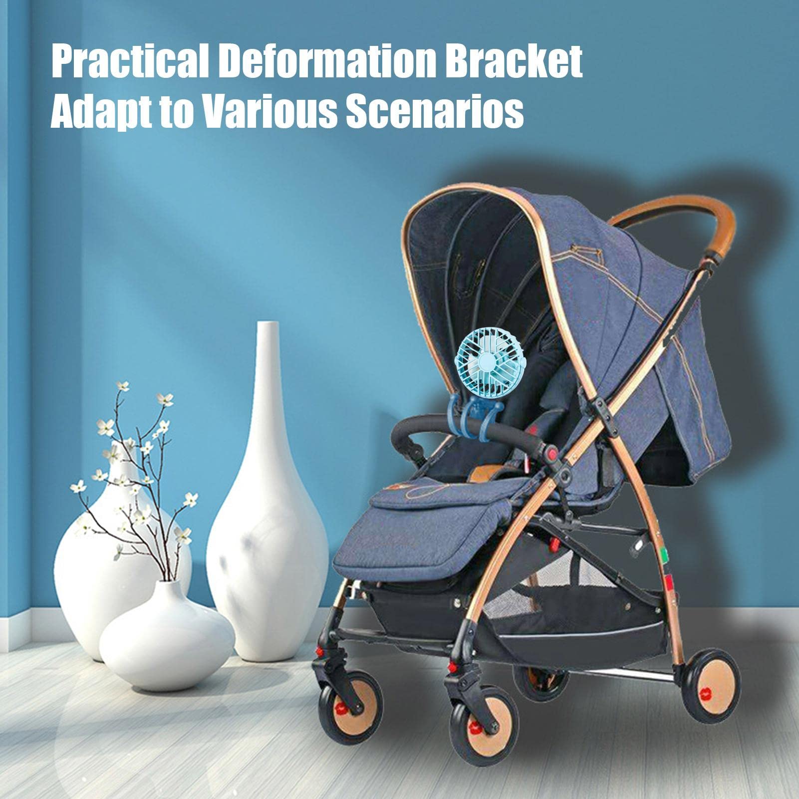 xiaoguozi Baby Stroller Fan,Car Seat Fan Portable Fan Octopus Fan Baby Fan with Flexible Tripod Wrapped Stroller Fan Clip for Baby