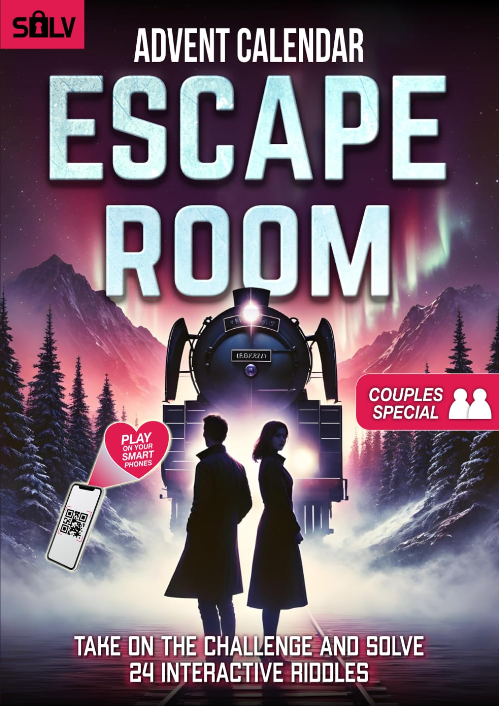 The Escape Room Advent Calendar for Couples: 24 Days of Fun with Interactive Riddles to play Together (Book+App)