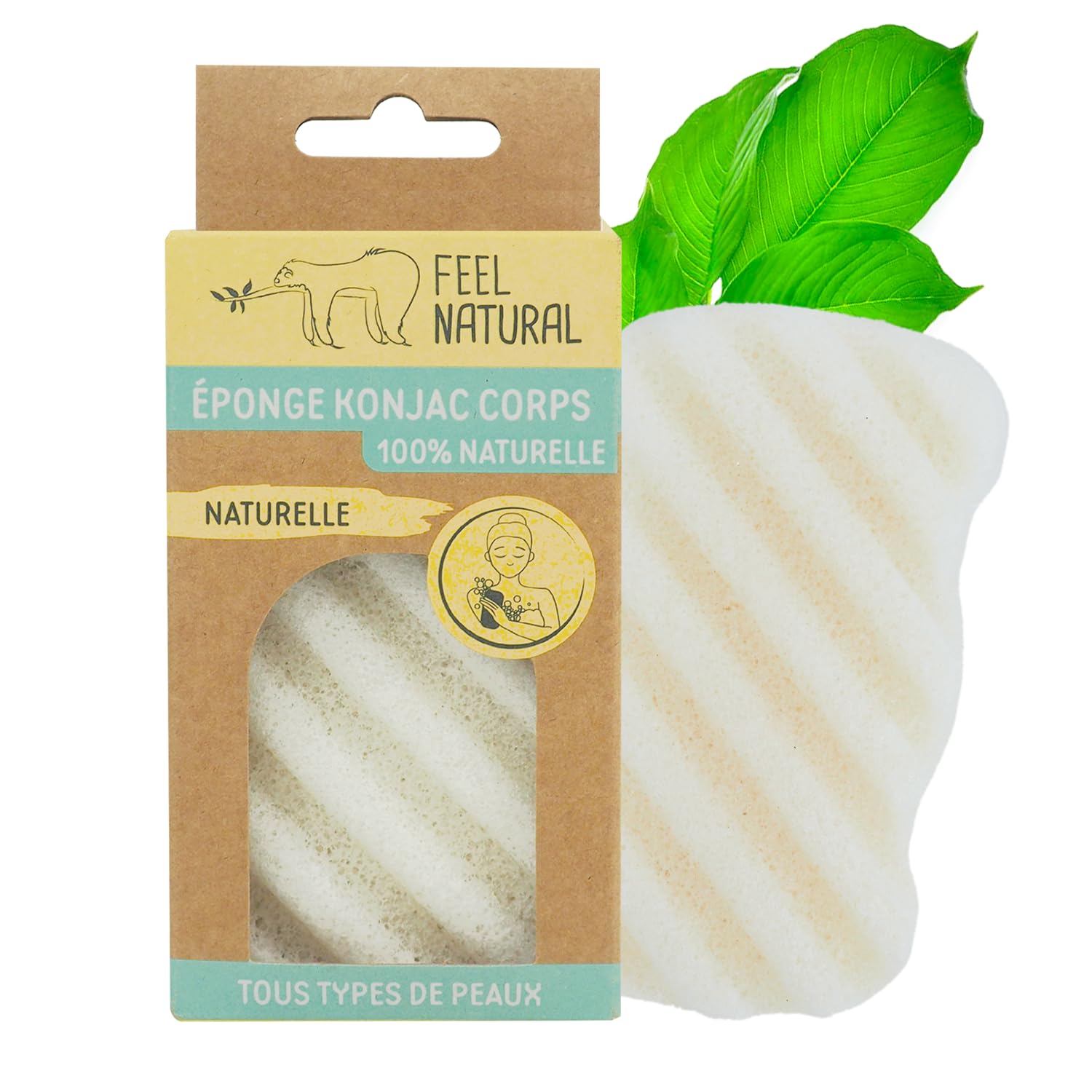 Esponja Konjac corporal natural – Feel Natural