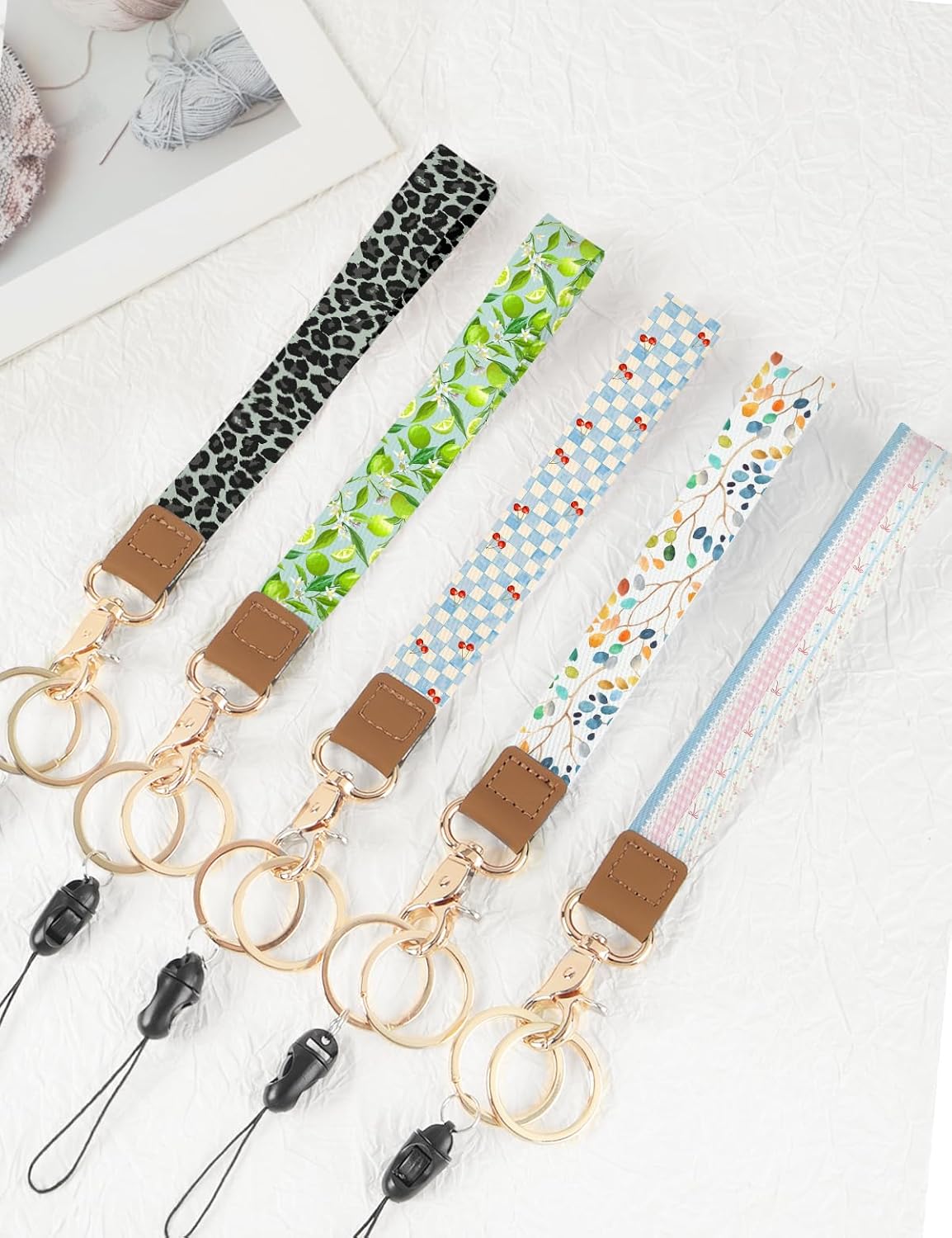 Wristlet Keychain, Cute Wrist Strap for Women, Wrist Lanyard for Keys, Wallet, Id Holder, Cell Phone - Image 6