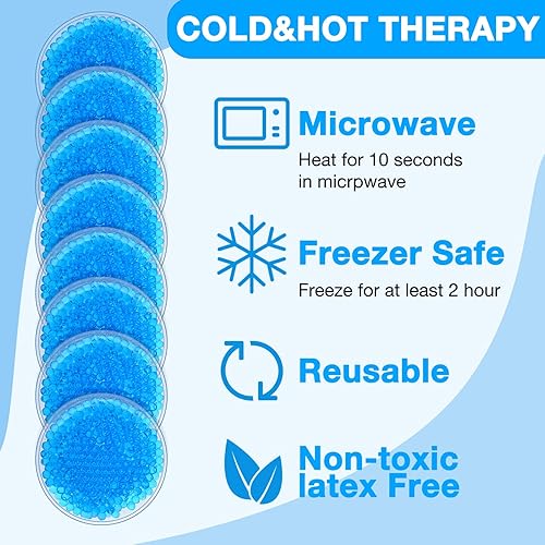 Miniatura 3 de Woanger Paquete de hielo Boo Boo Boo, paquete de hielo reutilizables, bolsas de hielo pequeñas redondas para muelas del juicio, lactancia materna,