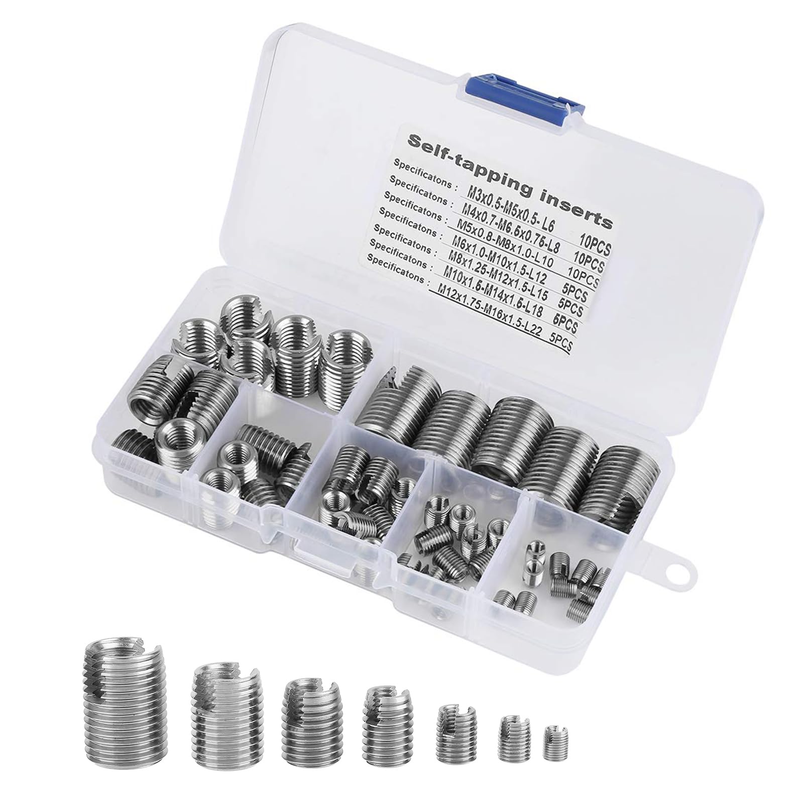 Stainless Steel Thread Inserts - 50 Pcs M3-M10 -1
