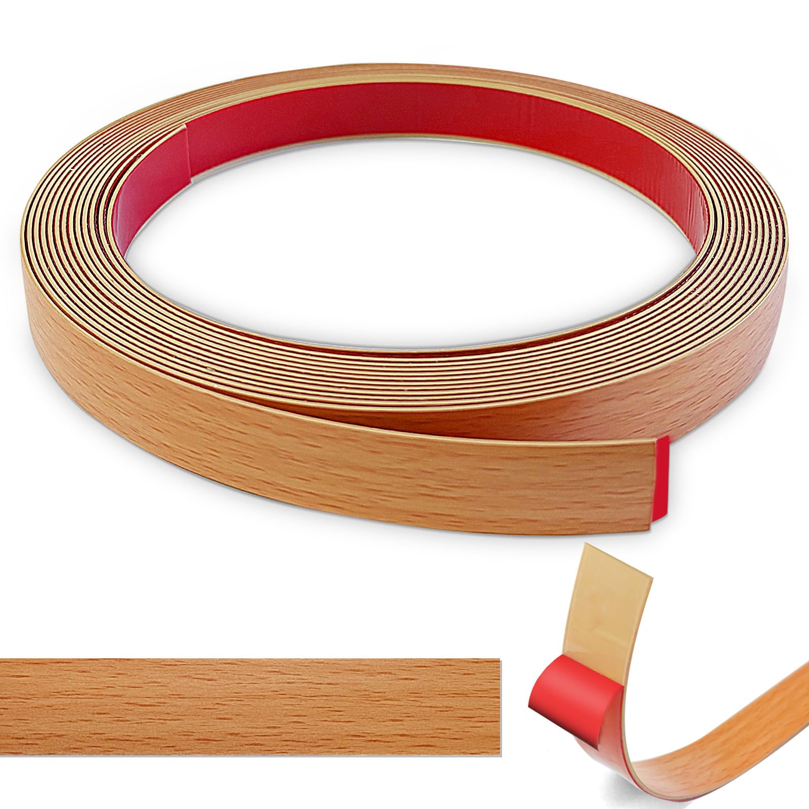 QUARKZMAN Melaminkanten-Band Selbstklebend - 60mm X 8m Weiß