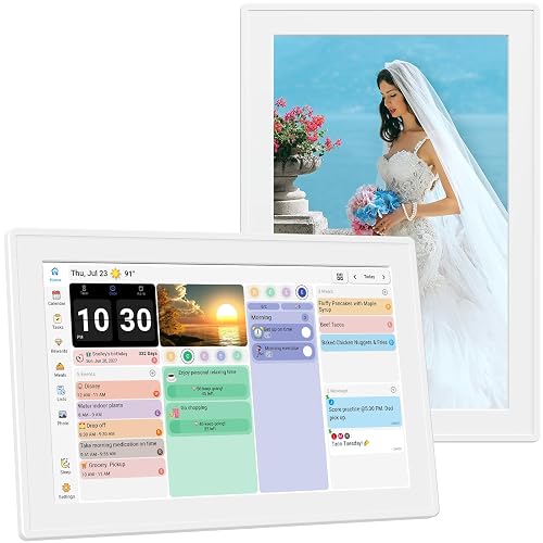 10.1 Inch Digital Calendar with Touch Screen, Wall Mountable, Multi-Platform