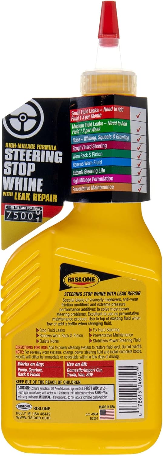 Rislone High Mileage Steering Stop Whine with Leak Repair, 6 Pack