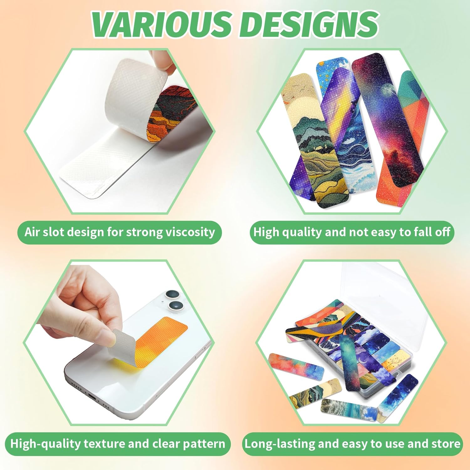 200 Pieces Calm Anxiety Sensory Stickers - Fidget Stickers with Storage Box - Sensory Strips Different Textures Relieve Adult & Teen Stress Anxiety - Office Must Haves