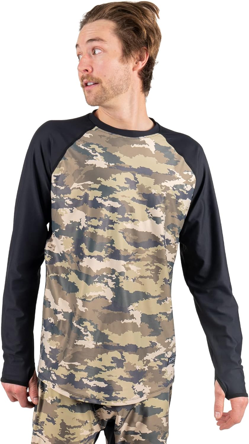 BLACKSTRAP Men's Skyliner All-Season Base Layer Crewneck Long Sleeve Top, All Day Comfort and Warmth, [insert color]