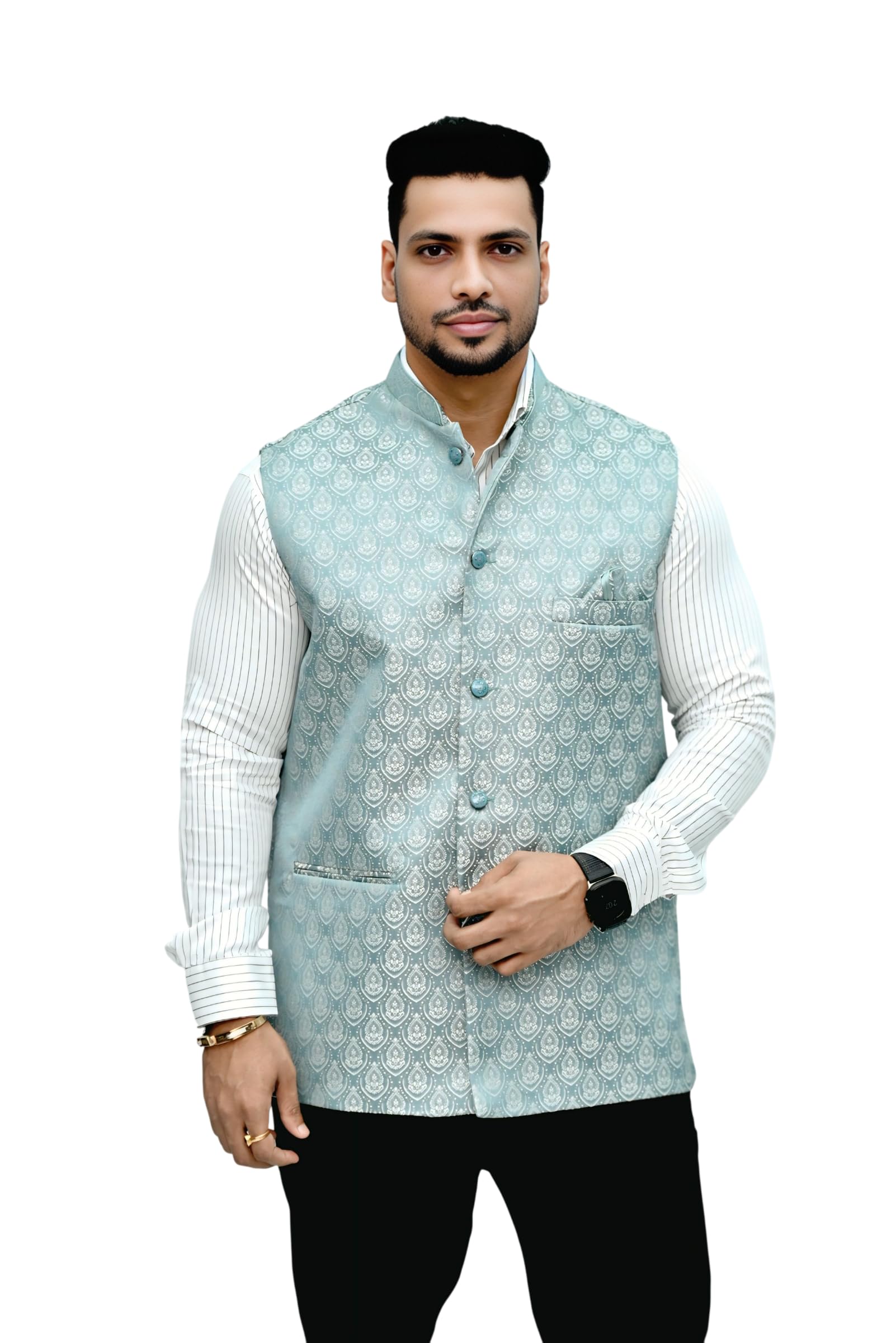 allan border Skylark Mens Nehru Jacket Waistcoat-picture-13