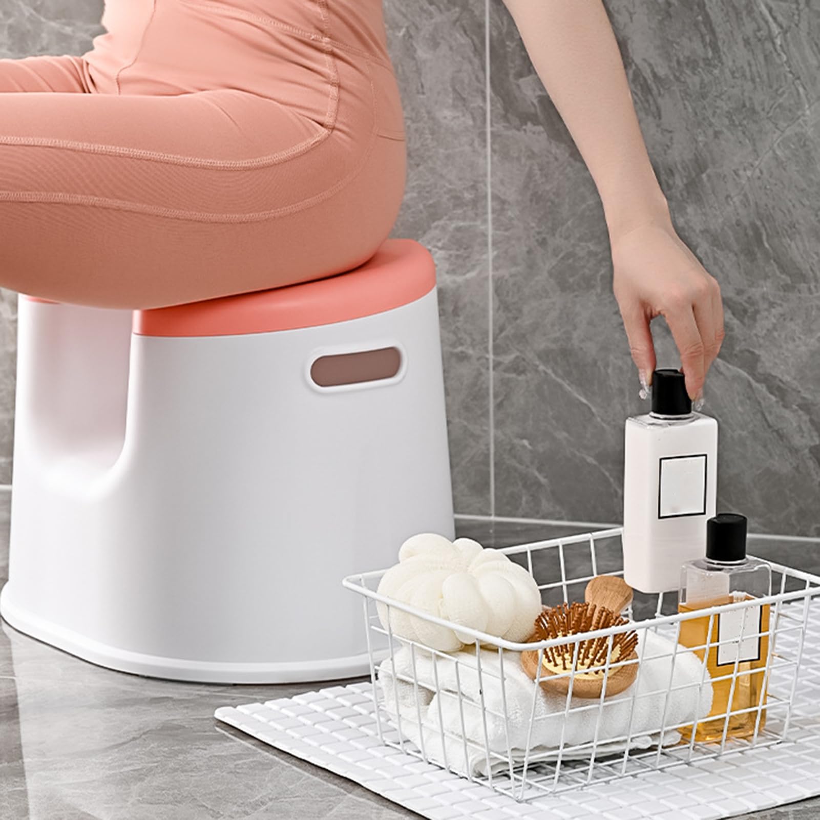 Silla de baño, Silla de Ducha portátil | Silla de Ducha Antideslizante | Resistente al Agua - Banco de baño para Ancianos Herramienta de Seguridad para baños