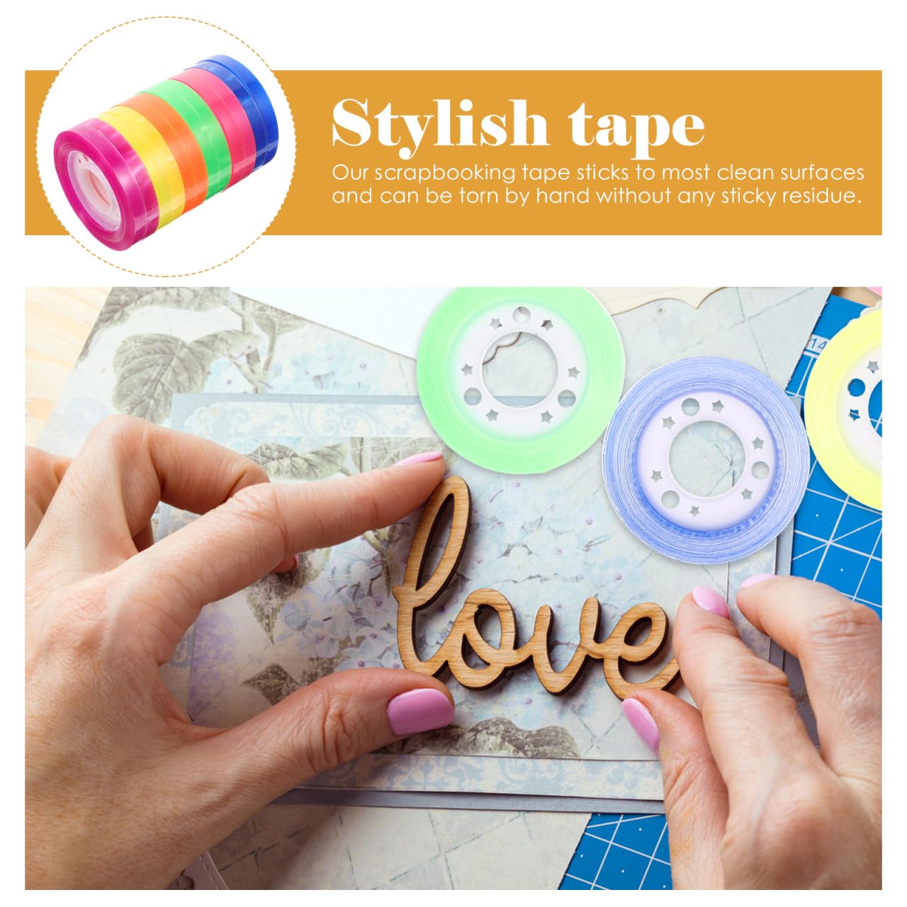 Operitacx Farbiges Transparentes Klebeband 12 Rollen 0.31 Zoll Breite Kreatives Washi Tape Für Scrapbooking Diy Bastelprojekte Geschenkdekoration