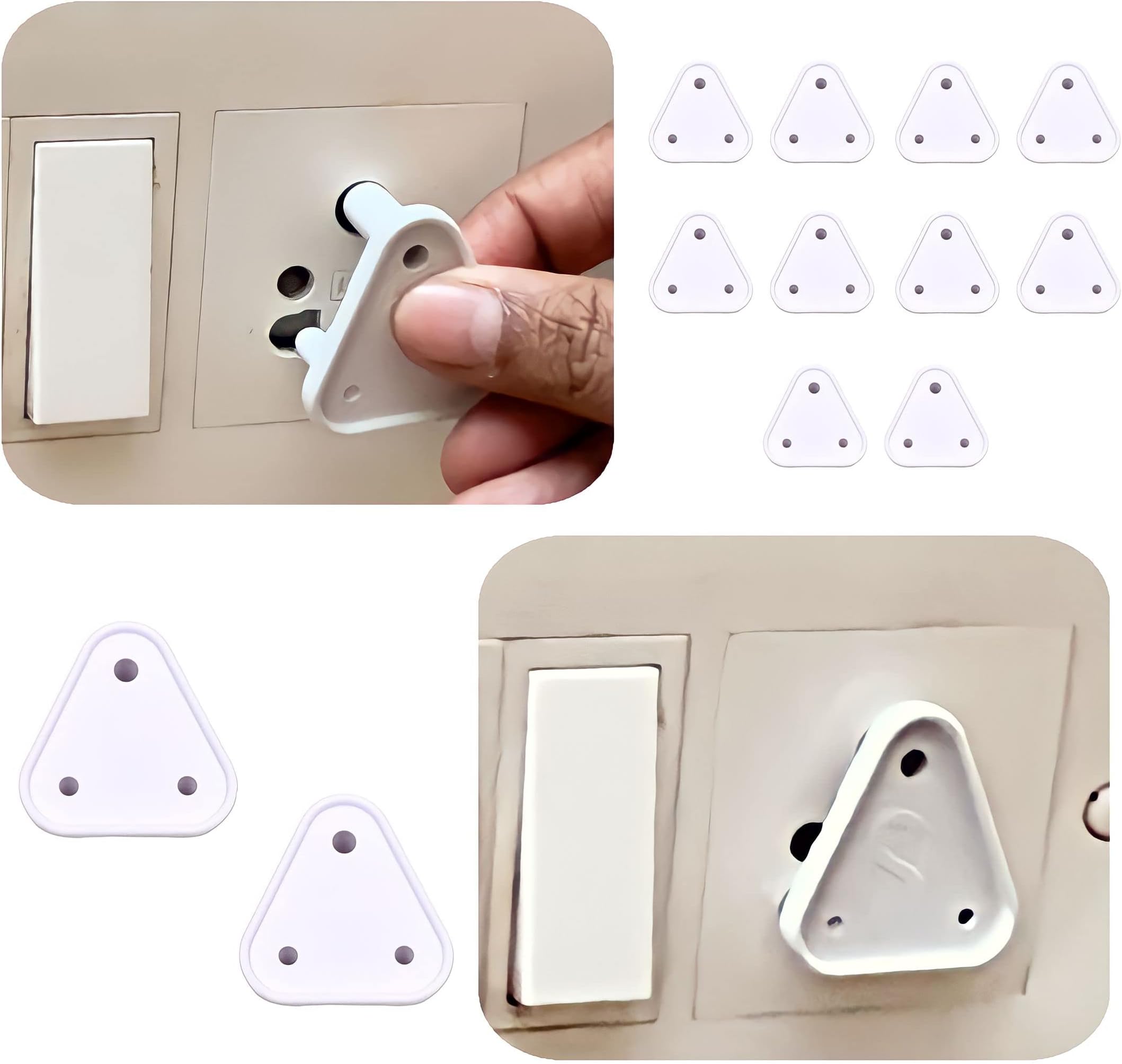 KidDough Baby Proofing Electrical Protector Socket Plug Cover Guards - Pack of 12, White, Open Socket Guards Protector for Kids Safety, Electric Plugs Cover, Baby Safety Product